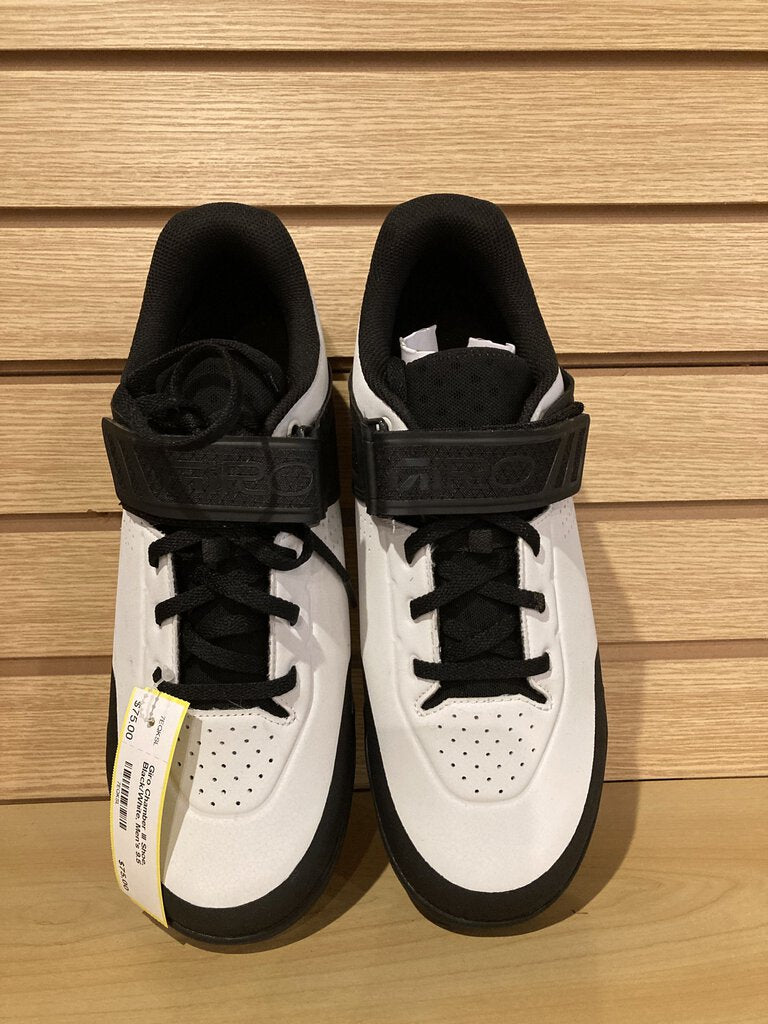 Giro Chamber III Shoe, Black/White, Men's 9.5