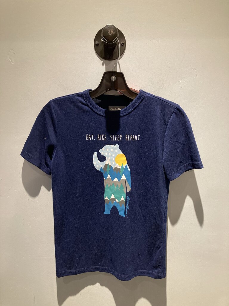 Eddie Bauer SS Crew, Blue/Bear, Kid's M