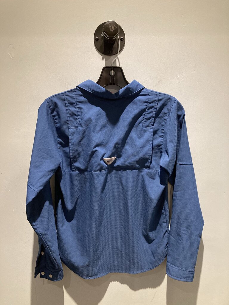 Columbia LS Button Up, Blue, Kid's L