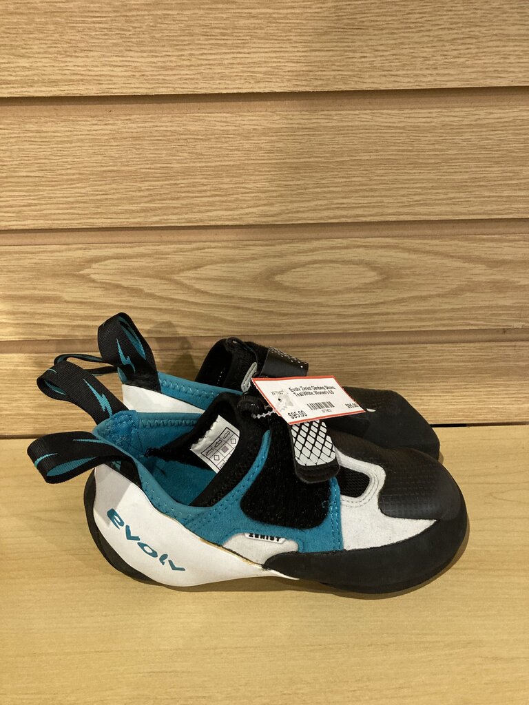 Evolv Zenist Climbing Shoes, Teal/White, Women's 6.5