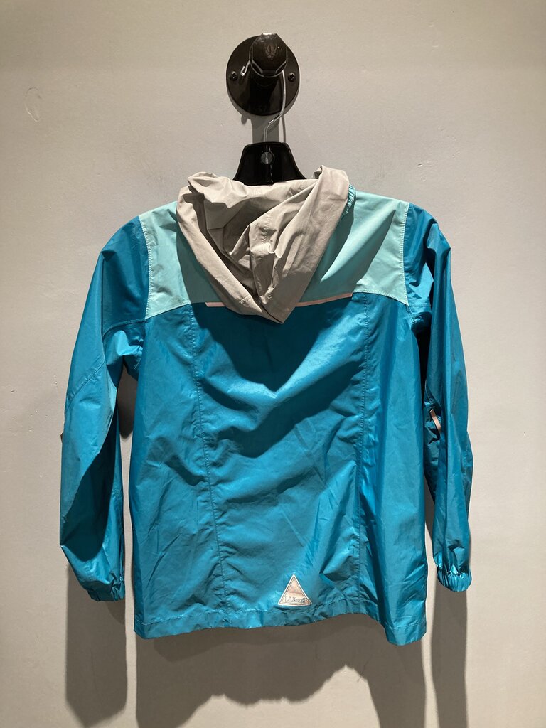 LL Bean Rain Jacket, Teal/Blue, Kid's M