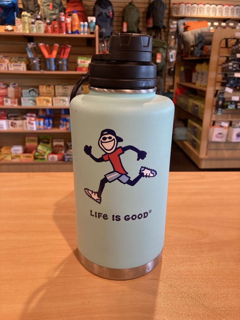 Life Is Good Insulated Water Bottle, Light Blue, 50oz