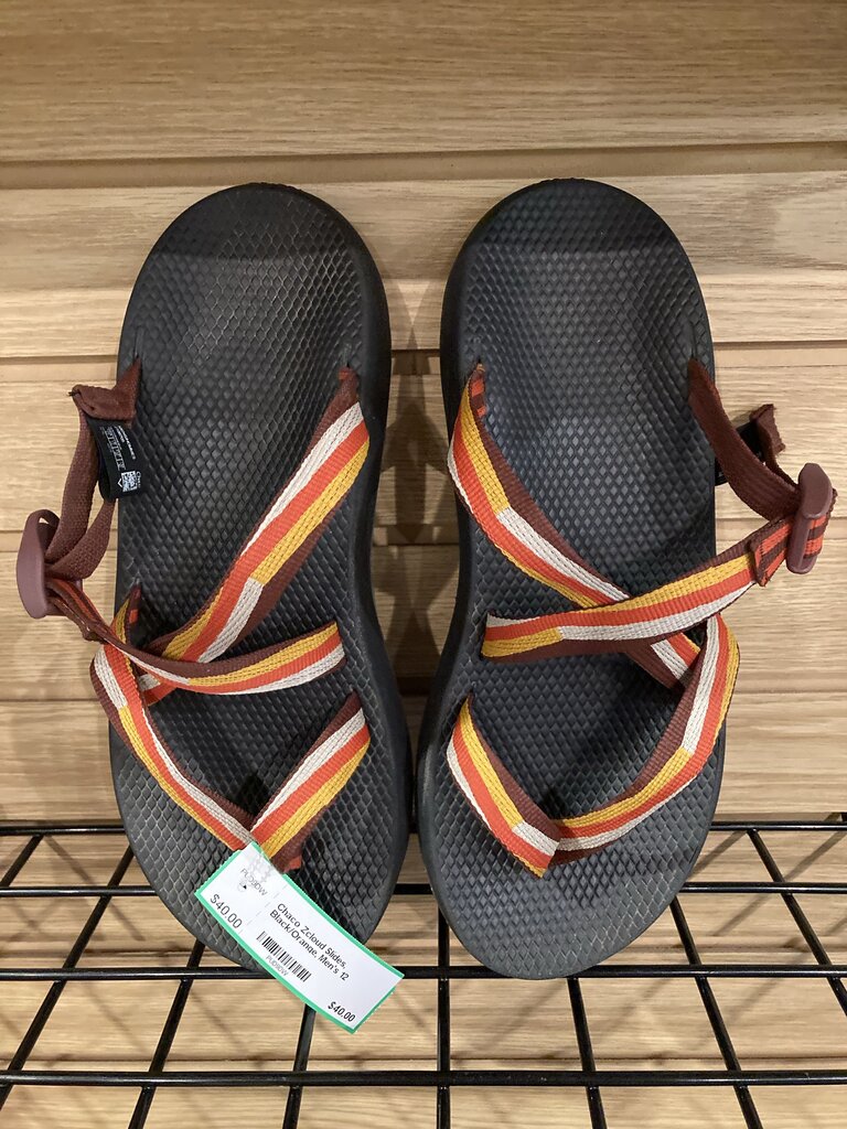 Chaco Zcloud Slides, Black/Orange, Men's 12