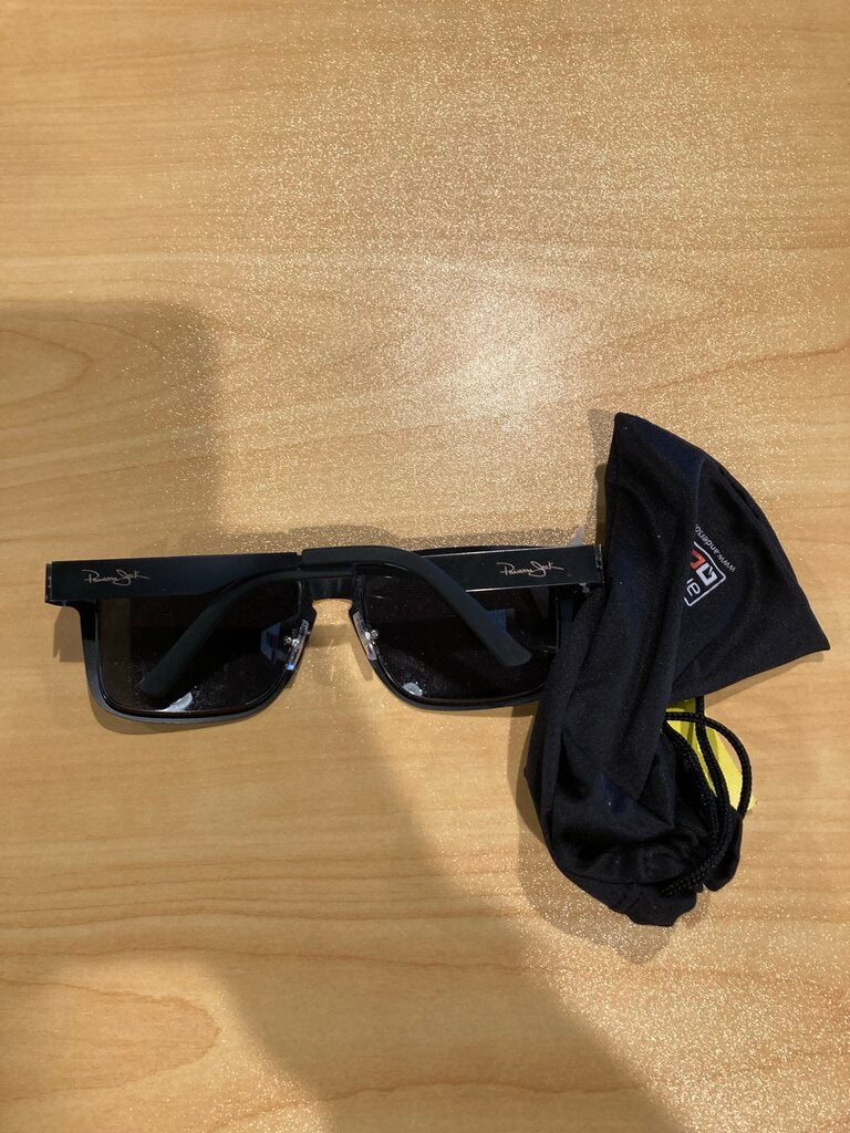 Panama Jack Polarized Sunglasses, Black Thin Frame/Black Lens (soft case)