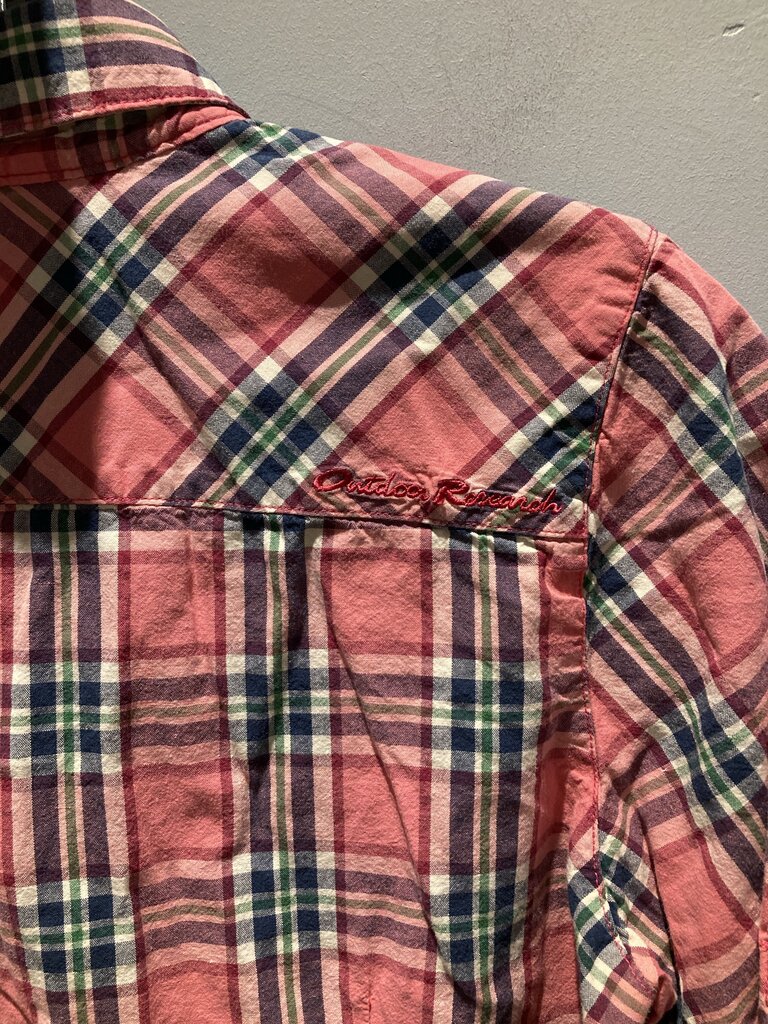 Outdoor Research LS Button Up, Pink/Blue/Green, Women's M