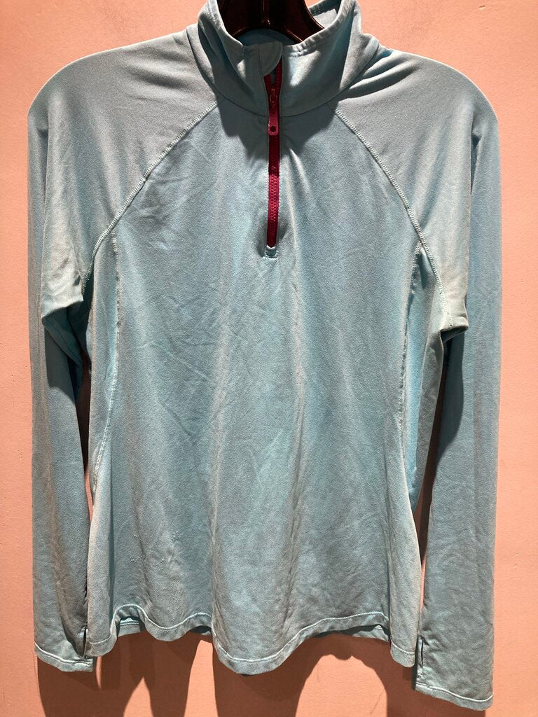 Mountain Hardwear 1/4 Zip LS Baselayer, Light Blue, Women's M