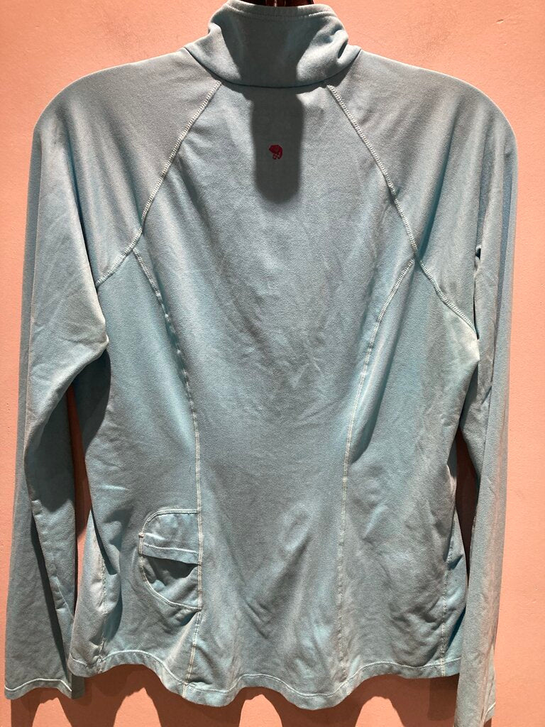 Mountain Hardwear 1/4 Zip LS Baselayer, Light Blue, Women's M