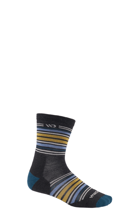 Wide Open Men's Multi Stripe Midweight Micro Crew Sock
