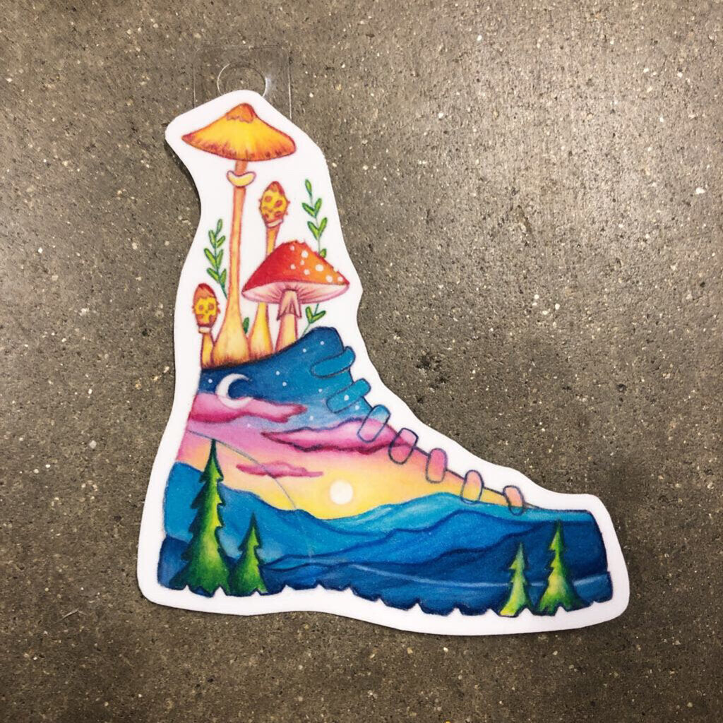 Wandering Arts Mushroom Boot Sticker (consigned)
