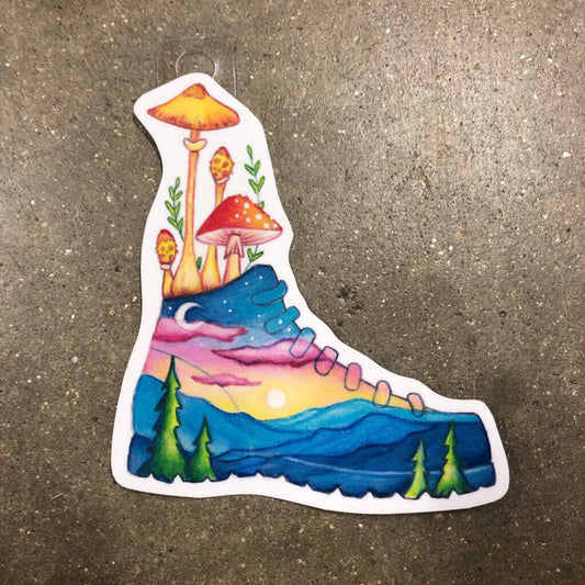 Wandering Arts Mushroom Boot Sticker (consigned)