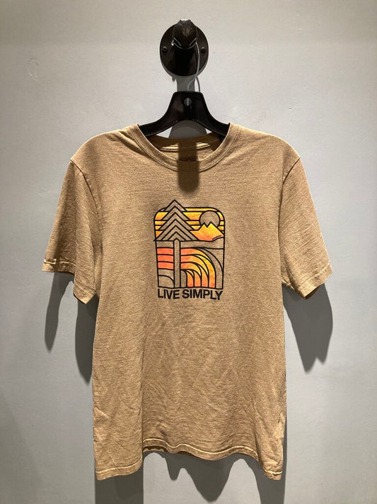 Patagonia SS Crew, Sand/Logo, Men's M
