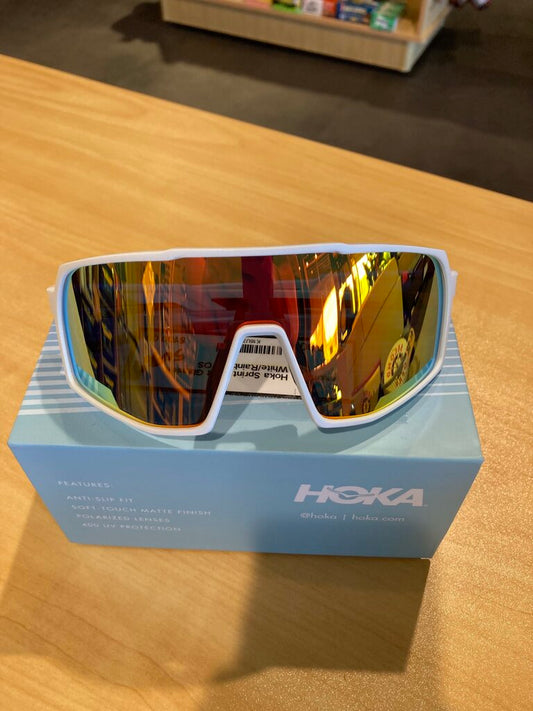Hoka Sprint Sight Glasses, White/Rainbow. OS
