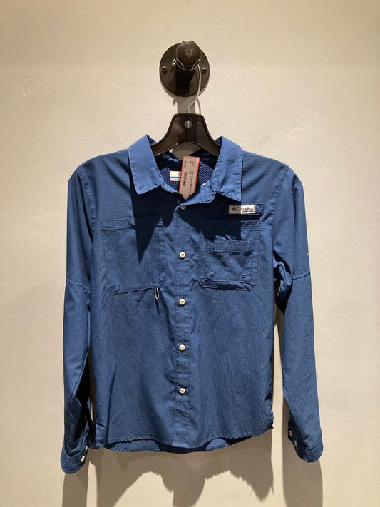 Columbia LS Button Up, Blue, Kid's L