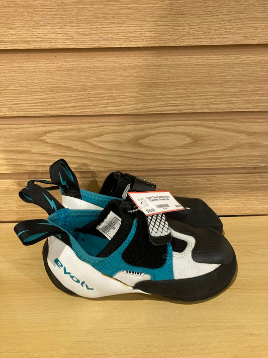 Evolv Zenist Climbing Shoes, Teal/White, Women's 6.5