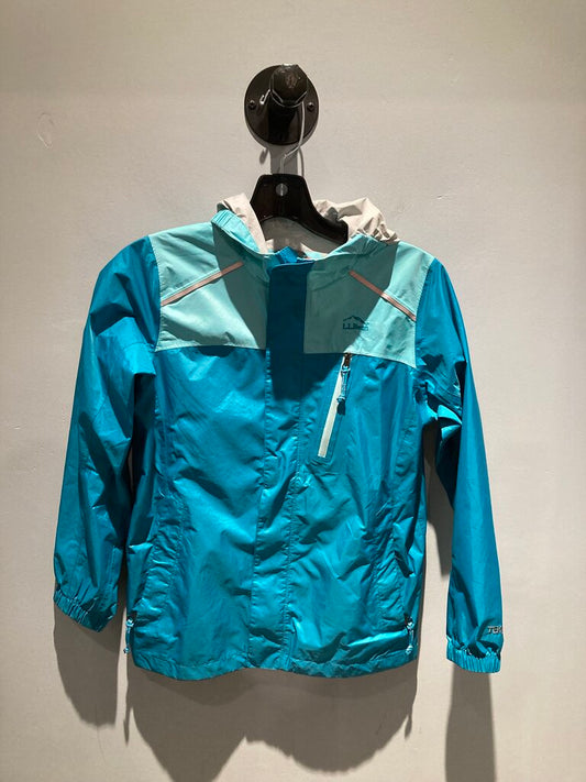 LL Bean Rain Jacket, Teal/Blue, Kid's M