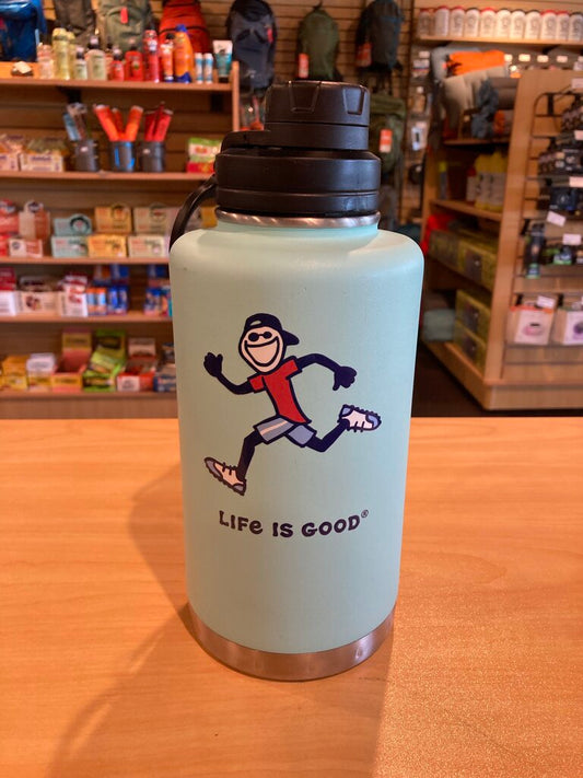 Life Is Good Insulated Water Bottle, Light Blue, 50oz