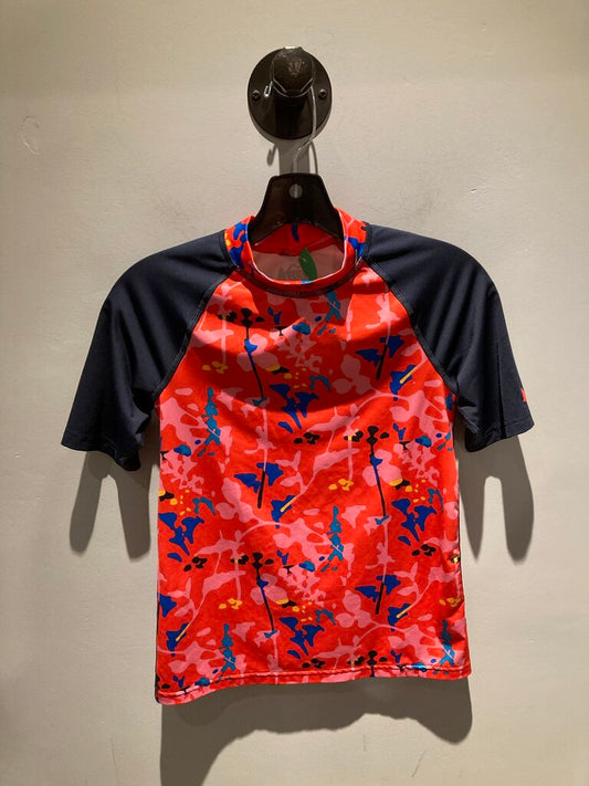 REI SS Rash Guard, Navy/Red Floral, Kid's XL