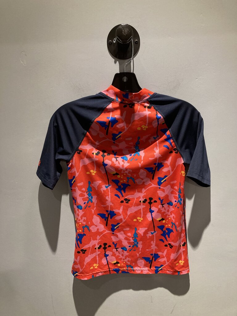 REI SS Rash Guard, Navy/Red Floral, Kid's XL