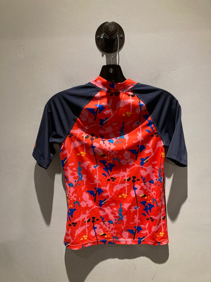 REI SS Rash Guard, Navy/Red Floral, Kid's XL