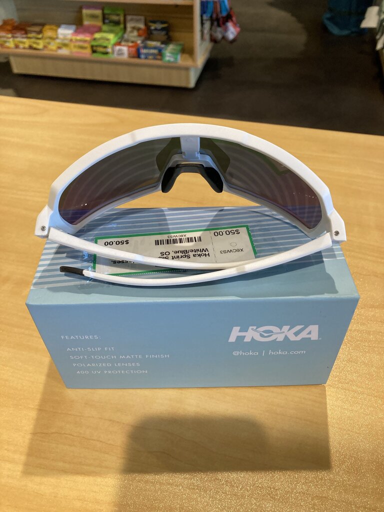 Hoka Sprint Sight Sunglasses, White/Blue, OS