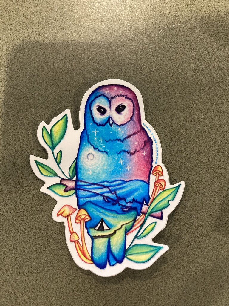Wandering Arts Owl Sticker