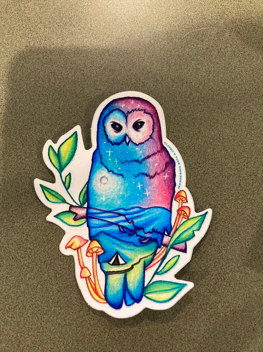 Wandering Arts Owl Sticker