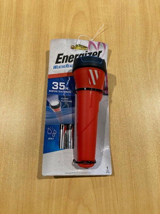 Energizer Weather Ready Flashlight, Red, OS