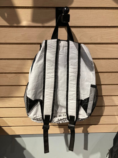 Cement 6 Upcycled Backpack, White Rice Elephant, OS