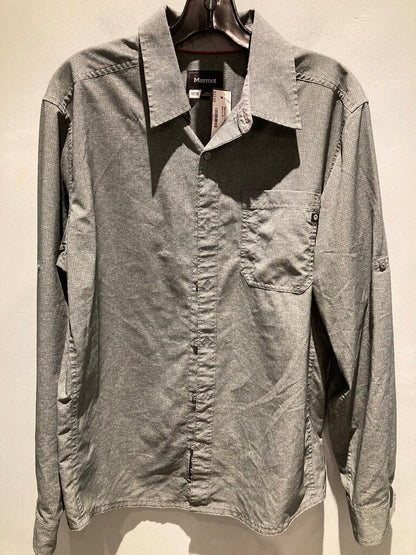 Marmot LS Button Up, Grey, Men's M